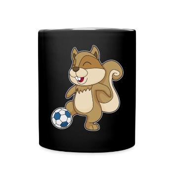 Écureuil Joueur de football Football - Mug uni - noir - Devant