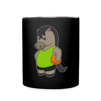 Joueur de basket-ball de cheval - Mug uni - noir - Devant