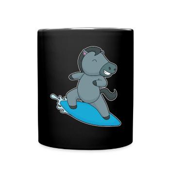 Surf Surf Surf Été - Mug uni - noir - Devant