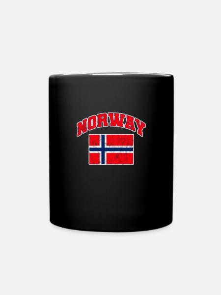 Norway Scandinavia Norge Norwegian Gift - Full Colour Mug - black