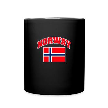 Norwegen - Tasse einfarbig - Schwarz - Vorne