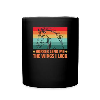 Design équestre et équestre pour les amoureux des chevaux - Mug uni - noir - Devant