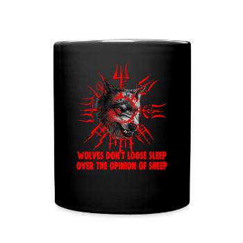 Vegvisir Odin avec Hugin et Munin - Vikings - Mug uni - noir - Devant