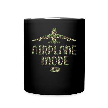 Mode avion sur l’avion de passagers Airport Pilot Pla - Mug uni - noir - Devant