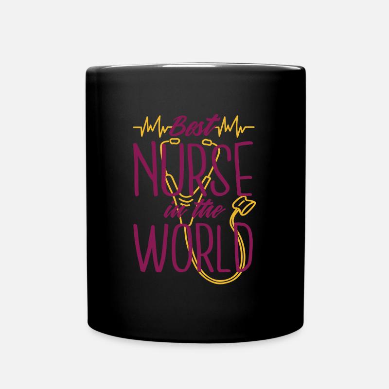 Infirmière - meilleure infirmière au monde - Mug uni - noir