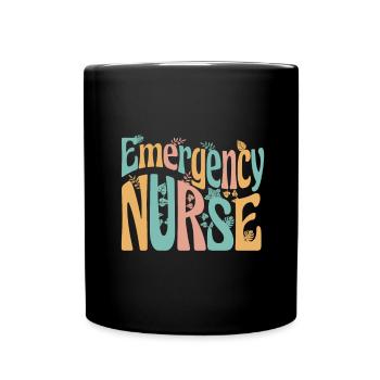 Krankenpflegerin - Emergency Nurse - Tasse einfarbig - Schwarz - Vorne