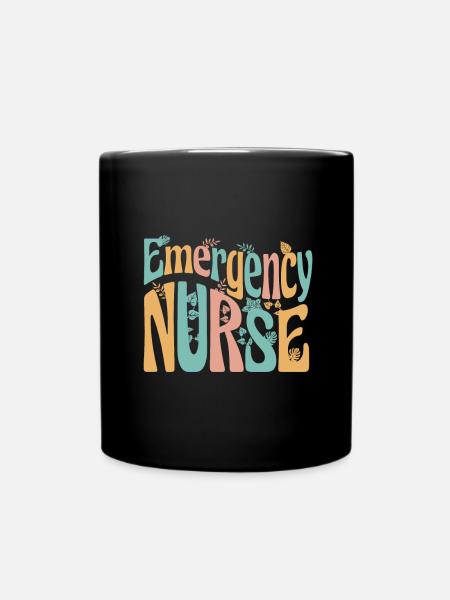 Krankenpflegerin - Emergency Nurse - Tasse einfarbig - Schwarz