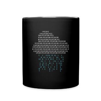 Programmeur - code binaire nuage pluie - Mug uni - noir - Devant