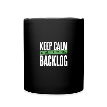 Programmeur - restez calme et ajoutez-le au backlog - Mug uni - noir - Devant
