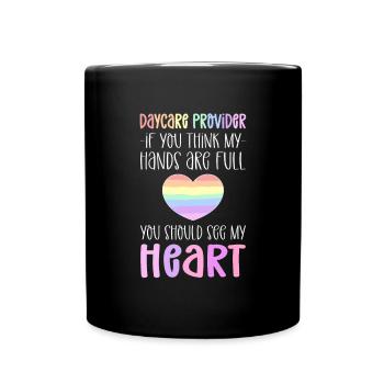 Appreciation of childcare. Providers of - Full Colour Mug - black - Front