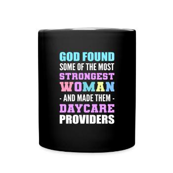 Appreciation of childcare. Providers of - Full Colour Mug - black - Front