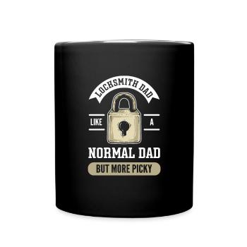 Serrurier Papa. Cueillette de serrure. Serrurier - Mug uni - noir - Devant