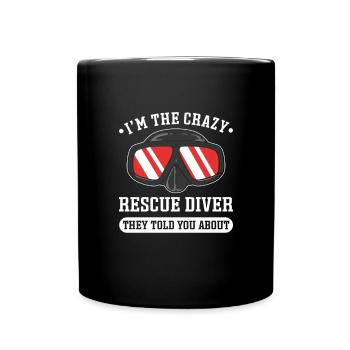 Je suis le plongeur sauveteur fou. - Mug uni - noir - Devant