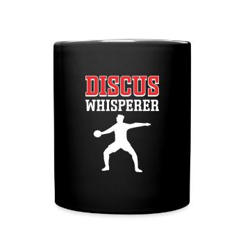 Diskusflüsterer. Diskus-werfer. Diskuswerfen - Tasse einfarbig - Schwarz - Vorne