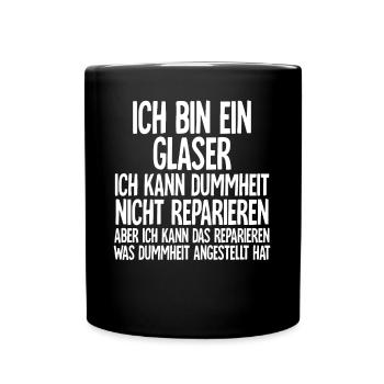 Glaser - Tasse einfarbig - Schwarz - Vorne