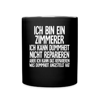 Zimmerer - Tasse einfarbig - Schwarz - Vorne