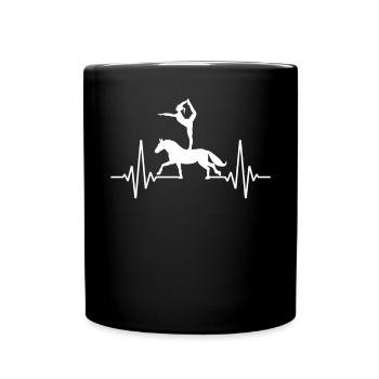 Cheval Voltige Heartbeat Equestre Cheval - Mug uni - noir - Devant