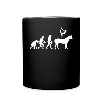 Pferdevoltigieren Evolution Reiten Reiten - Tasse einfarbig - Schwarz - Vorne