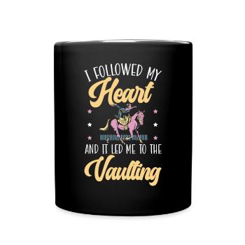 J’ai suivi mon cœur et il m’a conduit à la voltige - Mug uni - noir - Devant