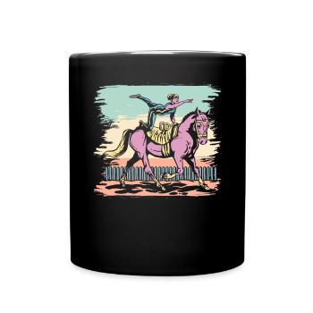 Saut à cheval Voltigeur Équitation Équitation - Mug uni - noir - Devant