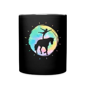 Saut à cheval Voltigeur Équitation Équitation - Mug uni - noir - Devant