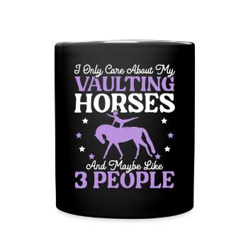 Saut à cheval Voltigeur Équitation Équitation - Mug uni - noir - Devant
