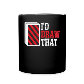 Ich würde das Kartensammler-Sammelkartenspiel zeichnen - Tasse einfarbig - Schwarz - Vorne