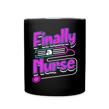Krankenschwester Krankenpflege - Tasse einfarbig - Schwarz - Vorne