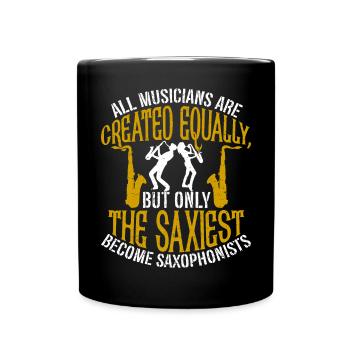 Saxophone Saxophoniste - Mug uni - noir - Devant