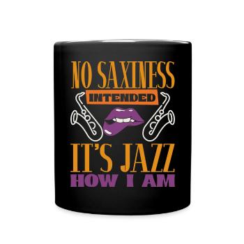 Saxophon Saxophonist - Tasse einfarbig - Schwarz - Vorne