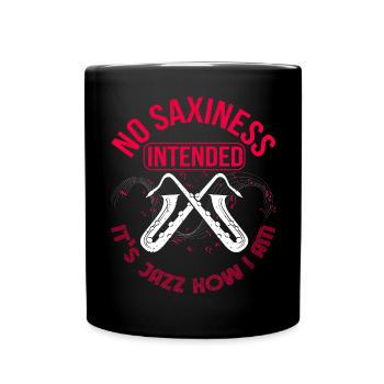 Saxophon Saxophonist - Tasse einfarbig - Schwarz - Vorne