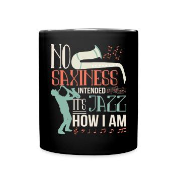 Saxophone Saxophoniste - Mug uni - noir - Devant