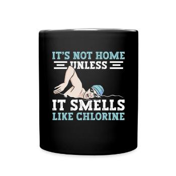 Baignade chatoyante Ce n’est pas à la maison quand c’est - Mug uni - noir - Devant