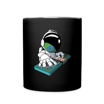 DJ Astronaute Disc Jockey - Mug uni - noir - Devant