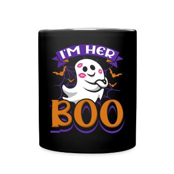 Im Her Boo Couple Spooky Halloween Ghost Boyfriend - Tasse einfarbig - Schwarz - Vorne