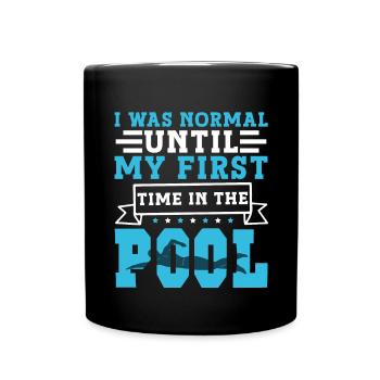 Schimmer Schwimmen J’étais normal jusqu’à mon premier - Mug uni - noir - Devant
