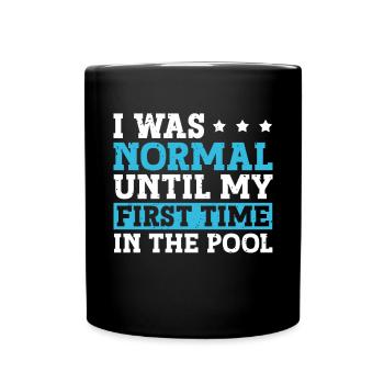 Schimmer Schwimmen J’étais normal jusqu’à mon premier - Mug uni - noir - Devant