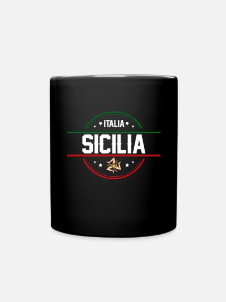 Sicile drapeau Sicile Palerme Italie - Mug uni - noir