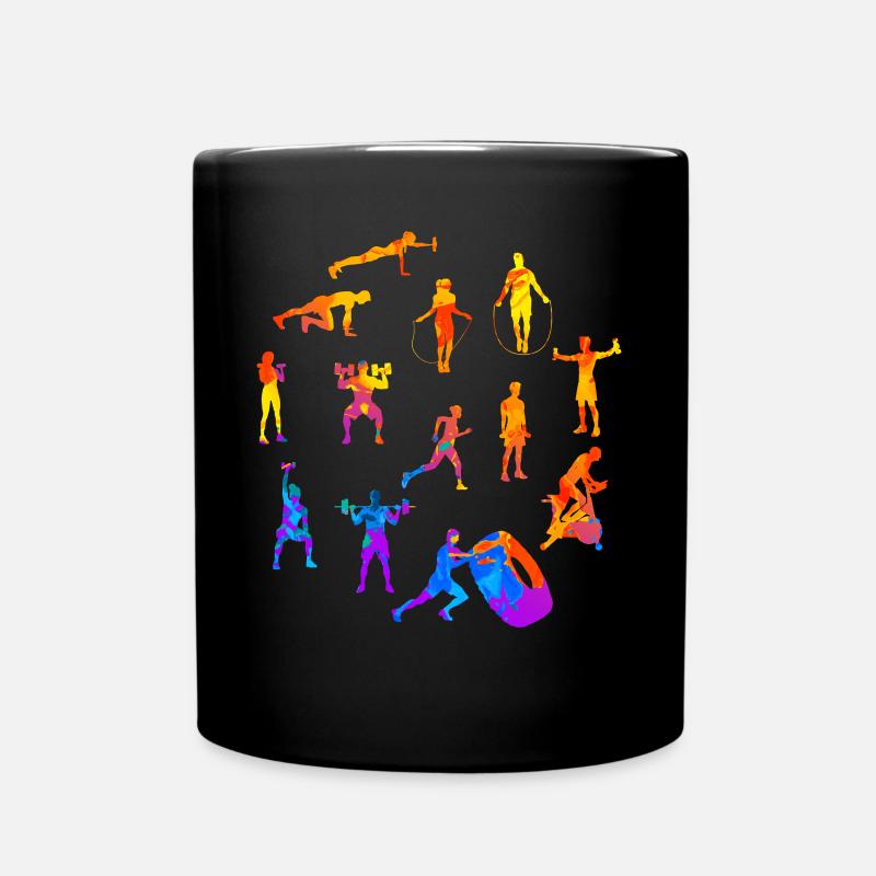 Cross Training fit Krafttraining workout Gym - Tasse einfarbig - Schwarz