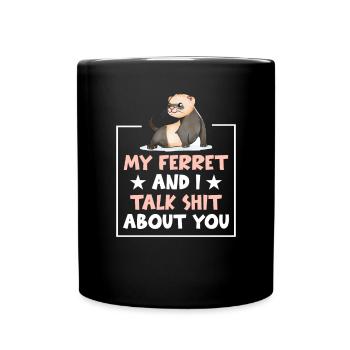 Ferret Slender Weasel Ferret - Full Colour Mug - black - Front