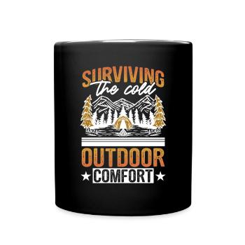 Bushcraft Cold Survivaliste - Mug uni - noir - Devant