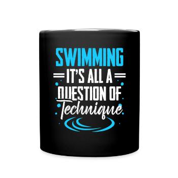 Nageurs Natation Natation - Mug uni - noir - Devant