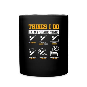 Raquettes de cricket - Mug uni - noir - Devant