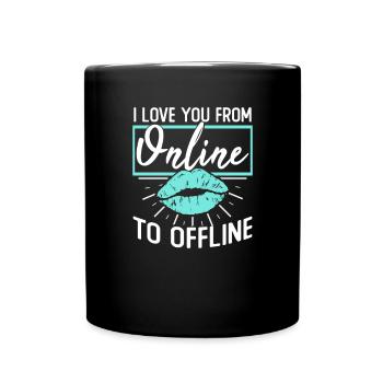 Engagement de couple à distance - Mug uni - noir - Devant