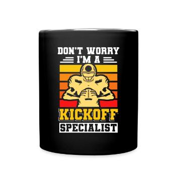 Spécialiste du coup d’envoi des sports d’équipe - Mug uni - noir - Devant