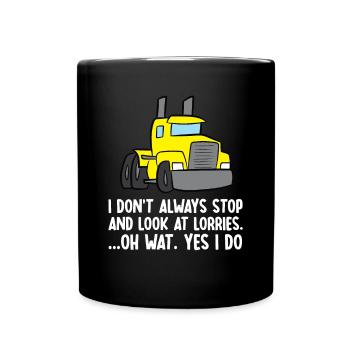 Chauffeur de camion Camionneur - Mug uni - noir - Devant