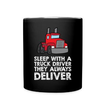 Chauffeur de camion Camionneur - Mug uni - noir - Devant