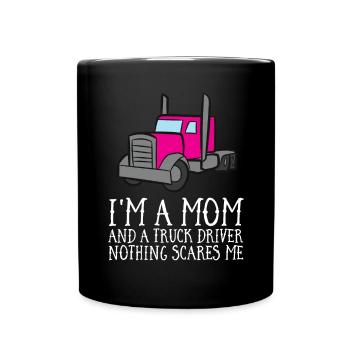 Chauffeur de camion Maman Femme Chauffeur de camion Camionneur Maman - Mug uni - noir - Devant