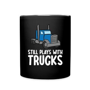 Camion Camion Chauffeur Camion Camionneur Cadeau - Mug uni - noir - Devant