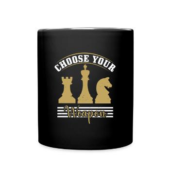 WÄHLE DEINE Waffe - Tasse einfarbig - Schwarz - Vorne